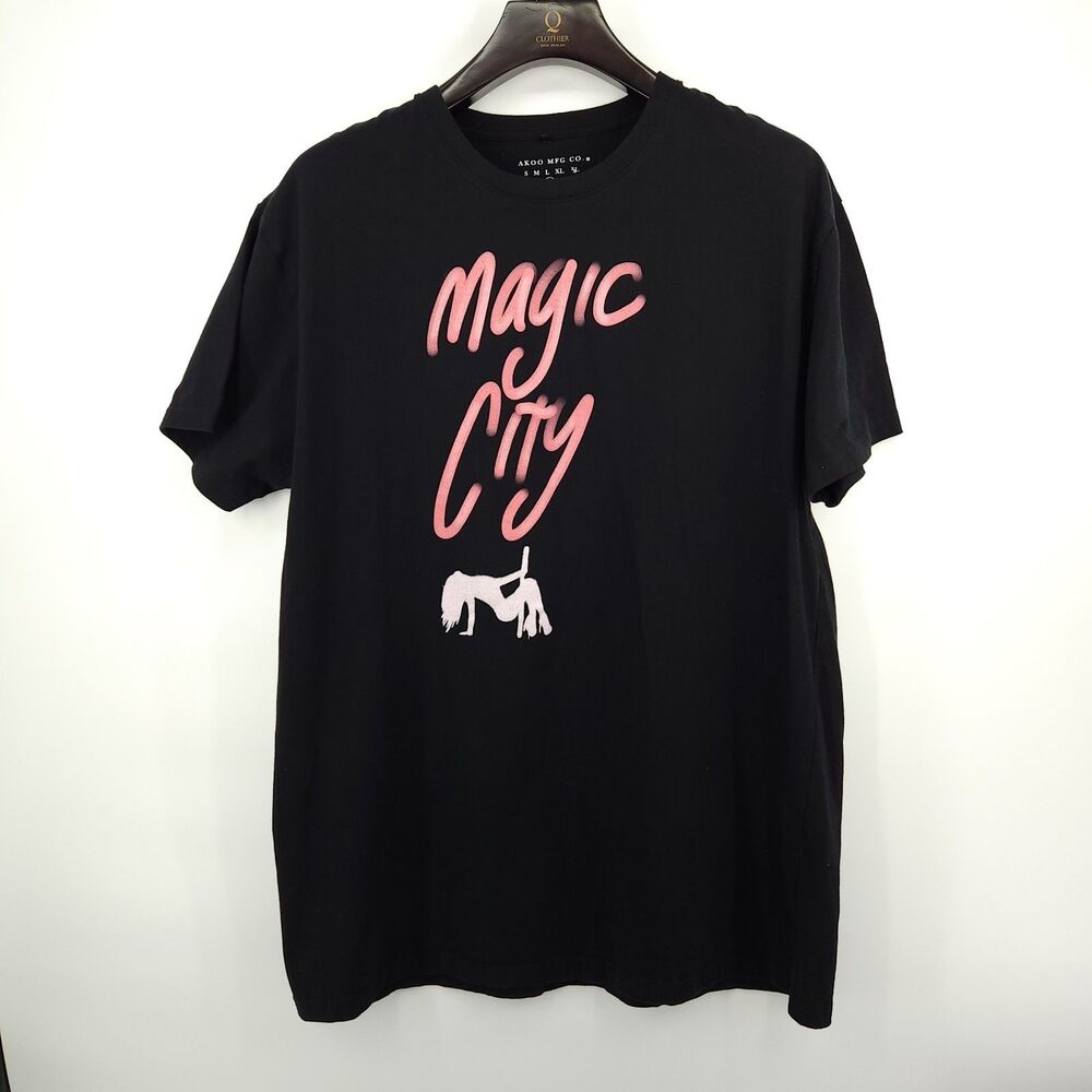 Akoo Magic City Strip Club Shirt Men 4XL Black Graphic ATL Atlanta Stripper
